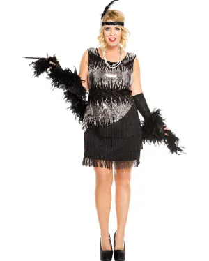 20s Fearless Flapper Womens Plus Size Costume