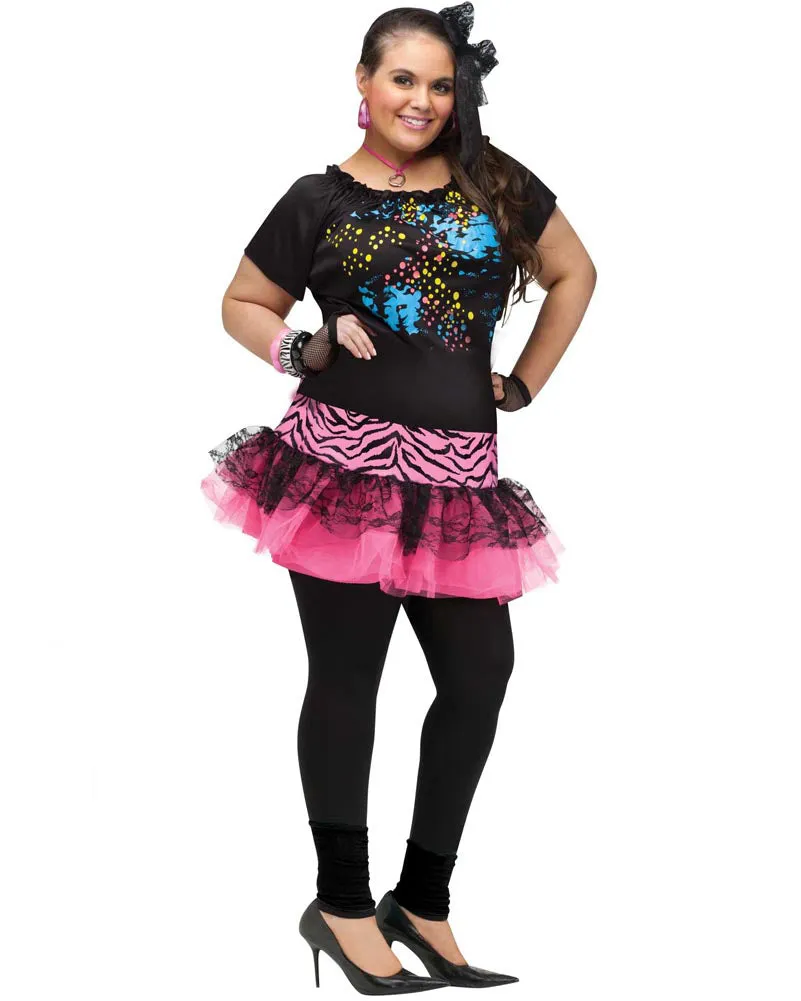 80s Pop Party Womens Plus Size Costume