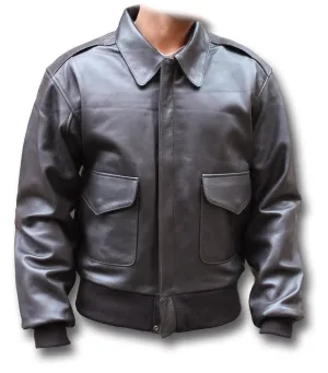 A2 USAAF LEATHER JACKET WITH SIDE POCKETS Silvermans