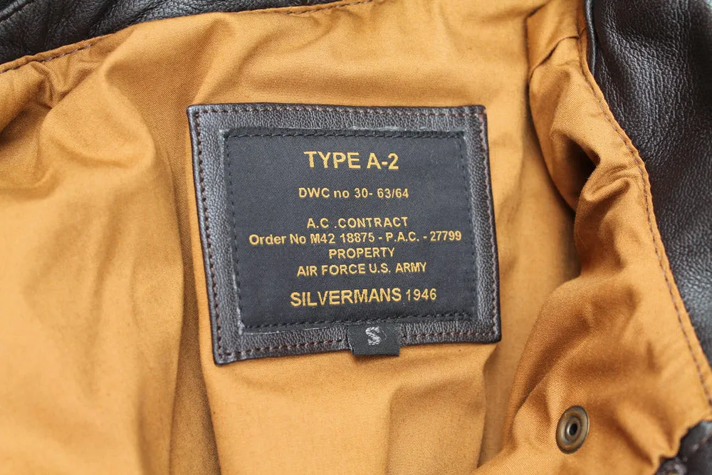 A2 USAAF LEATHER JACKET WITH SIDE POCKETS Silvermans