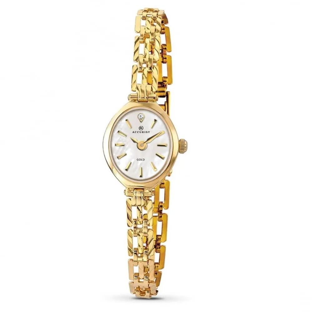 Accurist 9ct Gold Ladies Bracelet Watch 8801