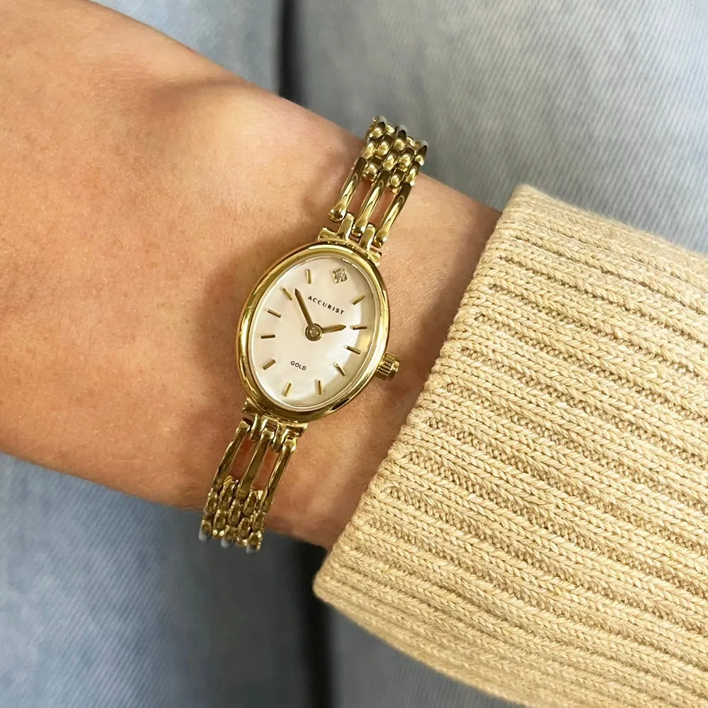 Accurist 9ct Gold Ladies Bracelet Watch 8803