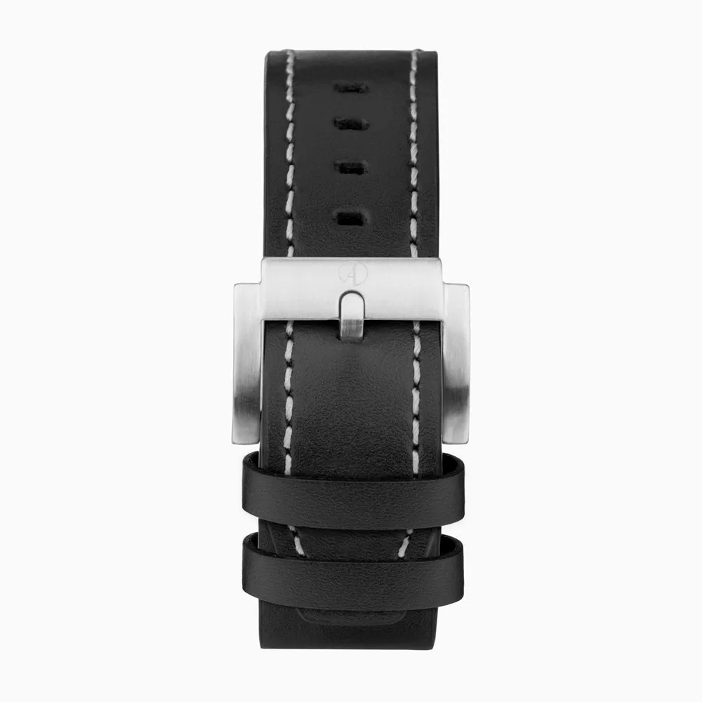 Accurist Aviation Mens Watch 76004 Black Leather Strap