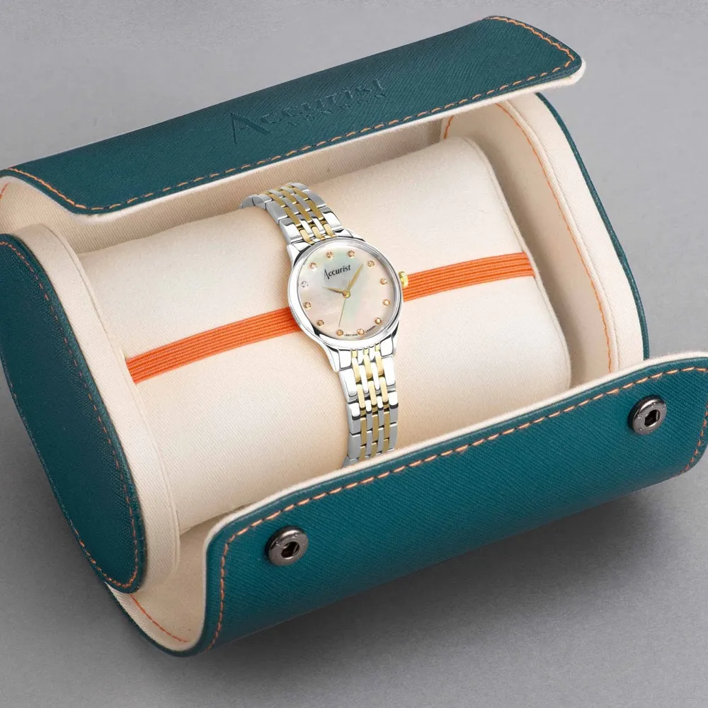 Accurist Dress Ladies Watch with Mother of Pearl Diamond Set Dial 77006
