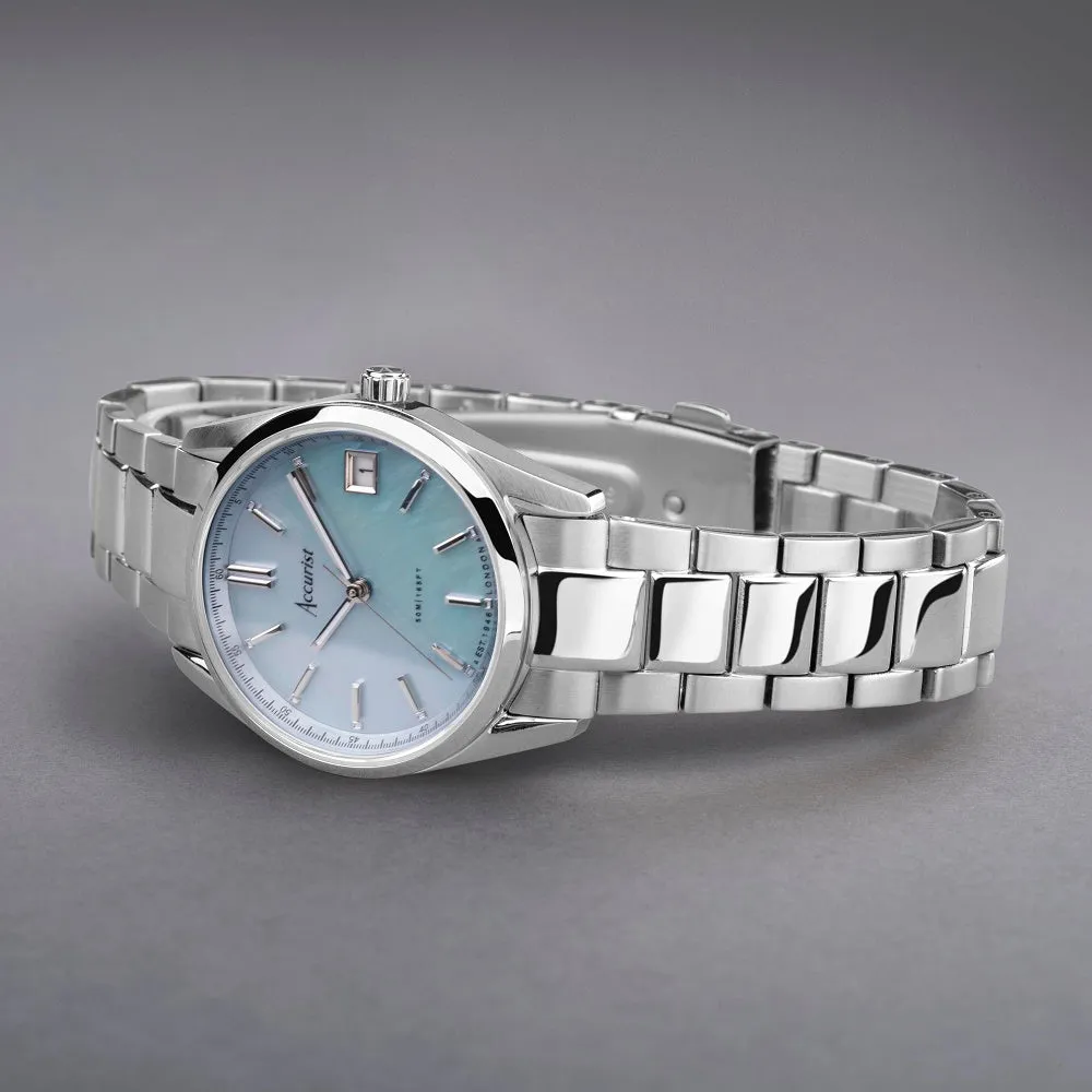 Accurist Everyday Ladies Watch Blue Pearl Dial 74002