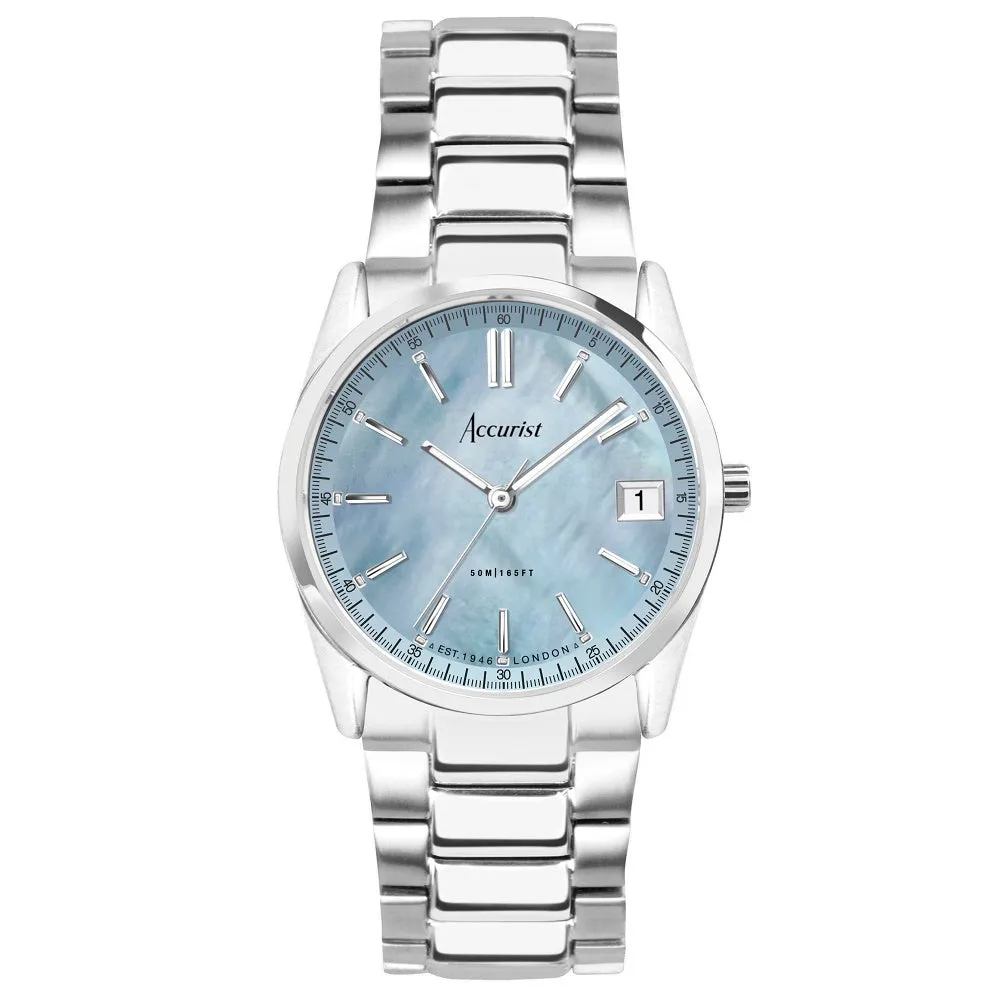 Accurist Everyday Ladies Watch Blue Pearl Dial 74002