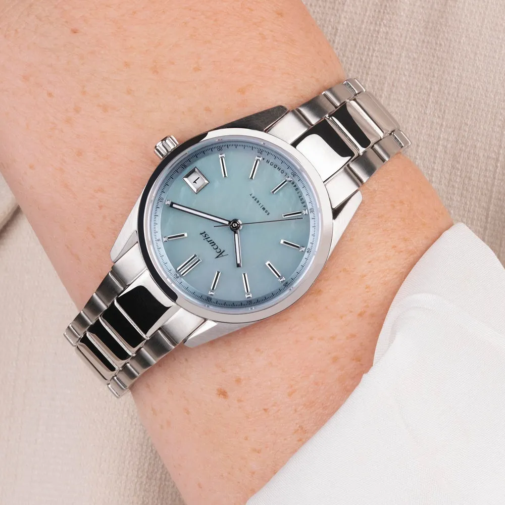 Accurist Everyday Ladies Watch Blue Pearl Dial 74002