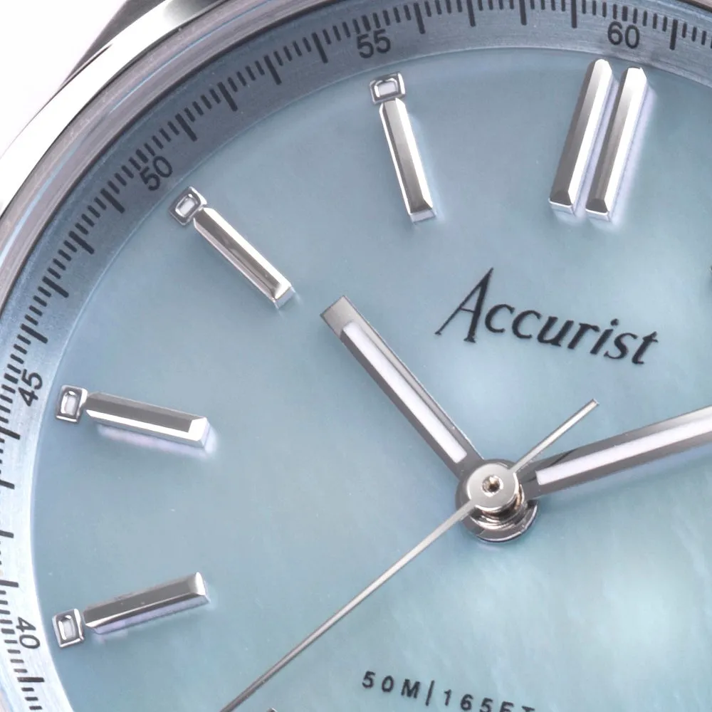 Accurist Everyday Ladies Watch Blue Pearl Dial 74002