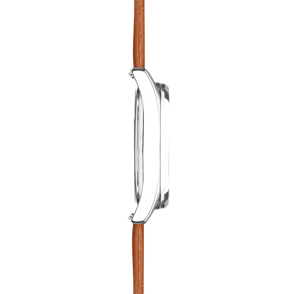 Accurist Everyday Mens Leather Brown Strap Watch White Dial 74011