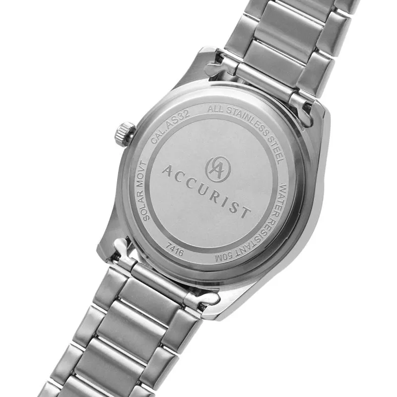 Accurist Solar Stainless Steel Mens Watch 7416