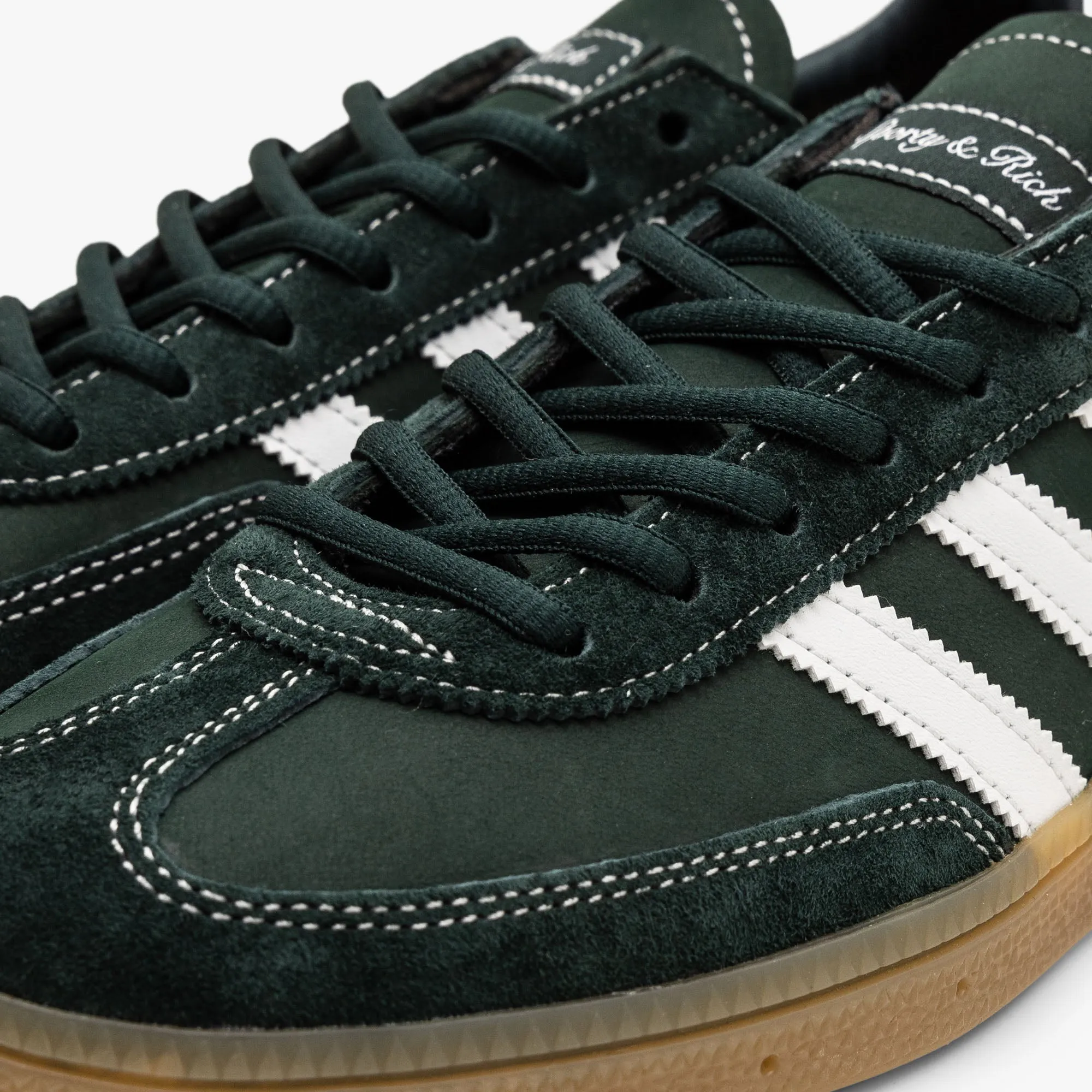 adidas Originals x Sporty & Rich Handball Spezial Dark Green / Cloud White - Gum