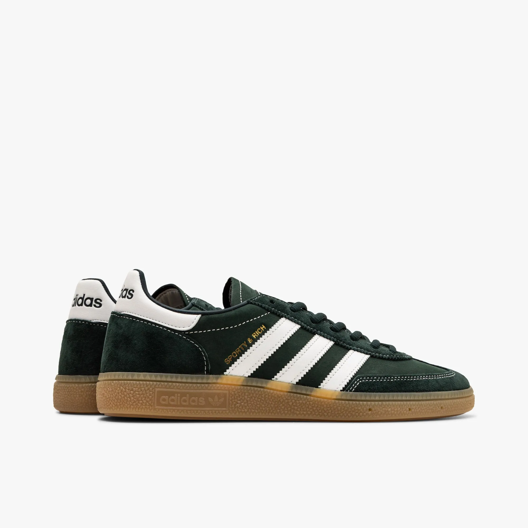 adidas Originals x Sporty & Rich Handball Spezial Dark Green / Cloud White - Gum