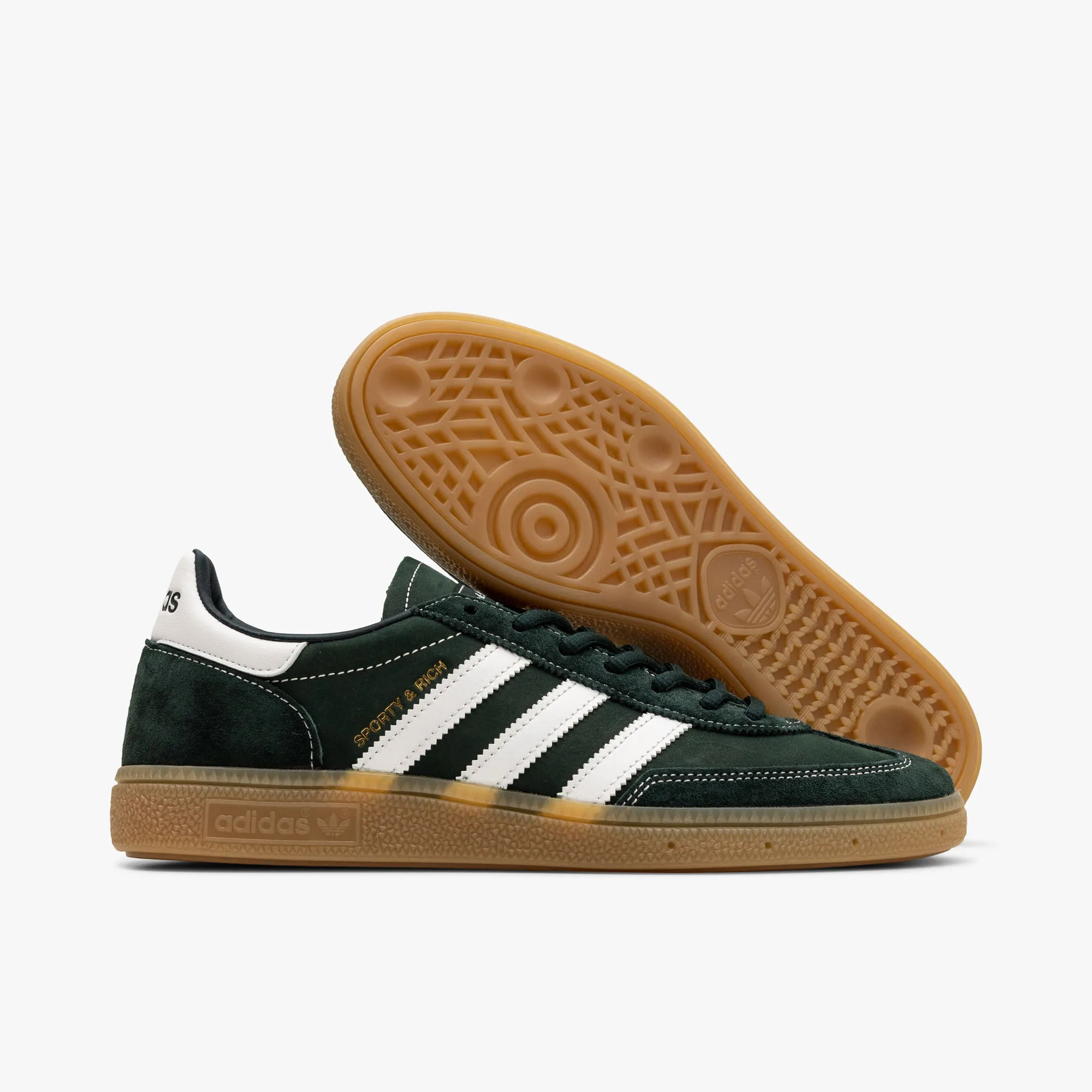 adidas Originals x Sporty & Rich Handball Spezial Dark Green / Cloud White - Gum