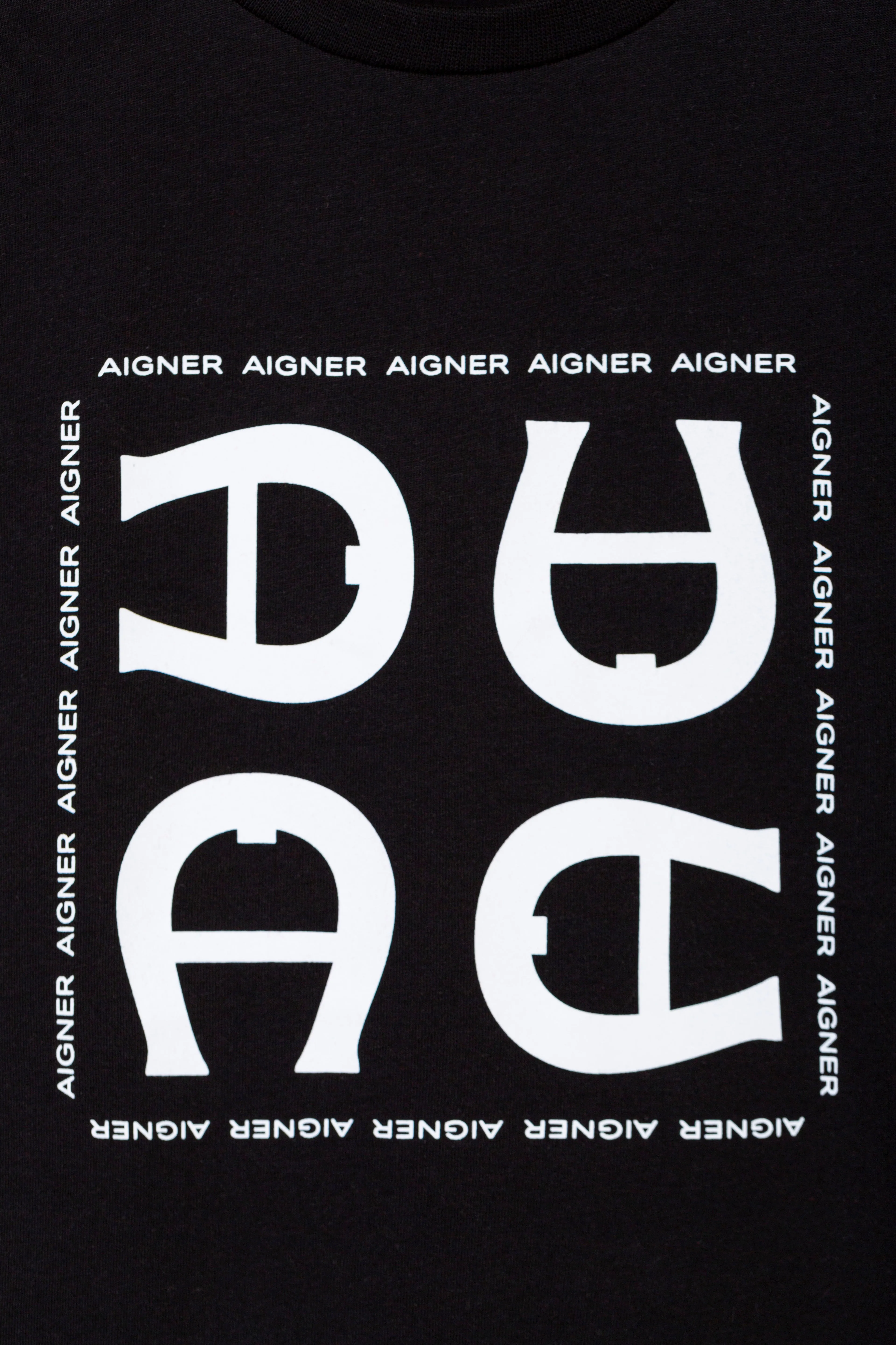 Aigner Kids Boy's Black T-shirt