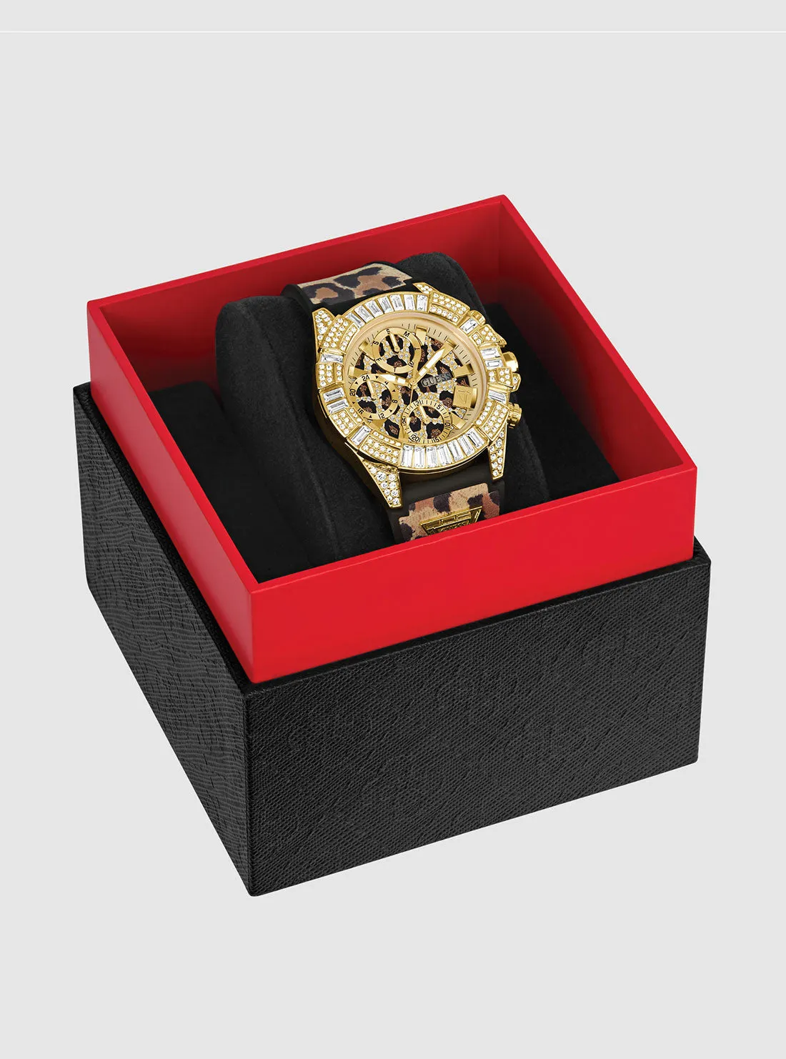 Animal Print Iconic 40th Silicone Watch Guess
