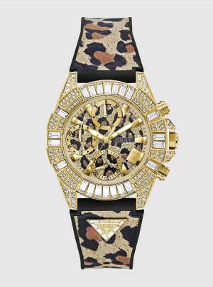 Animal Print Iconic 40th Silicone Watch Guess
