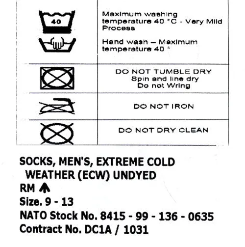 ARCTIC COLD WEATHER SOCKS (WHITE/ECRU) Silvermans