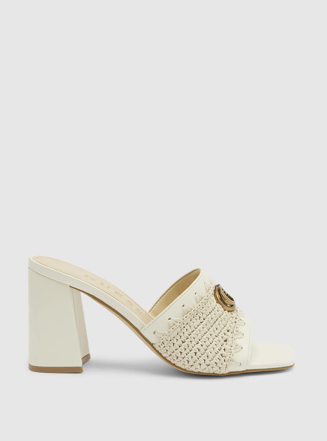 Beige Gellian Block Heel Guess