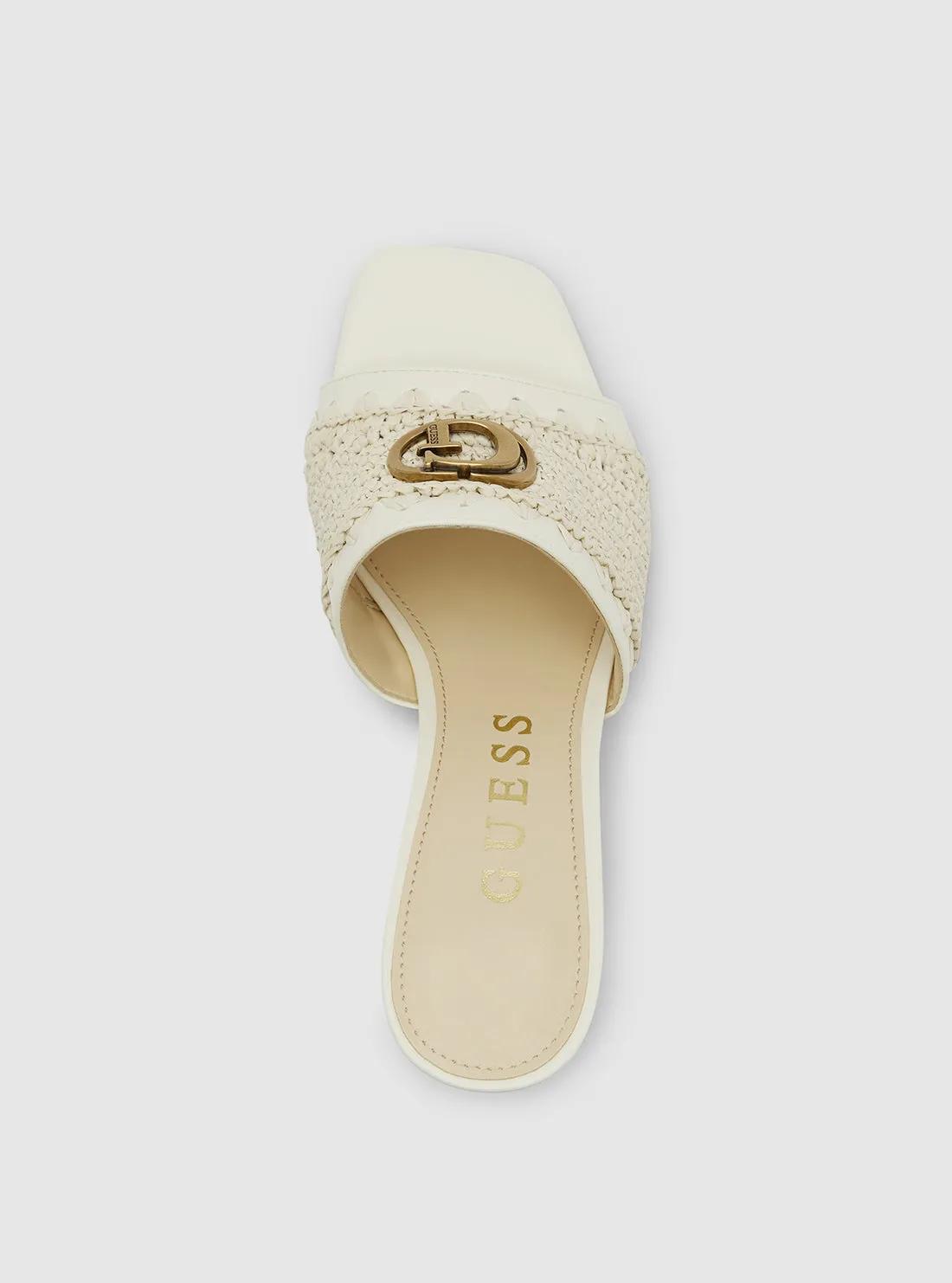 Beige Gellian Block Heel Guess