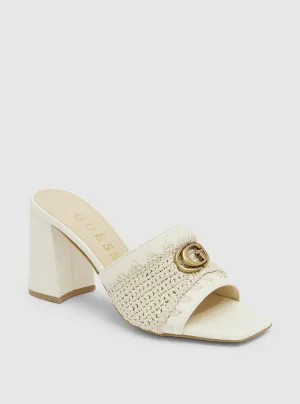 Beige Gellian Block Heel Guess