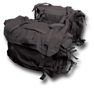 BLACK CANVAS MOTORCYCLE PANNIERS GRADE 1 Silvermans