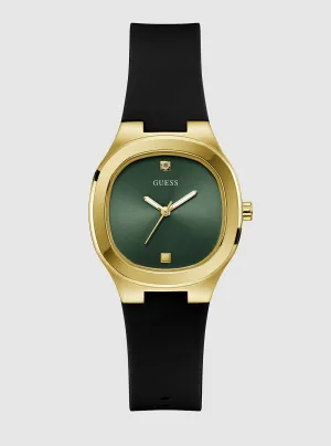 Black Eve Green Silicone Watch Guess