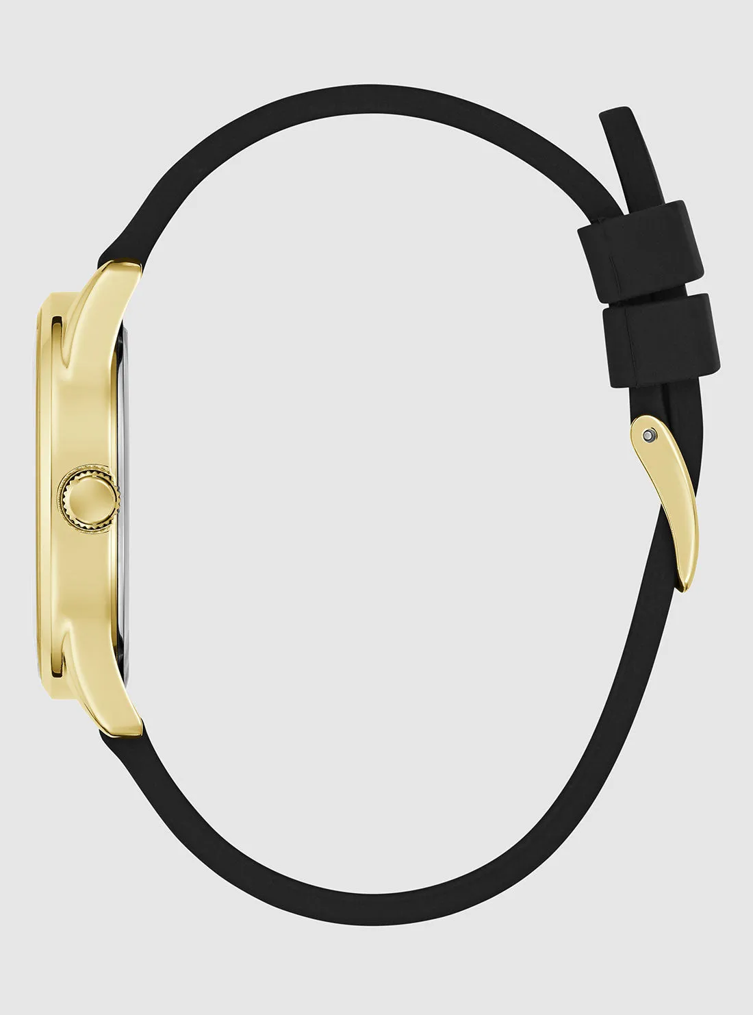 Black G Stitch Silicone Watch Guess