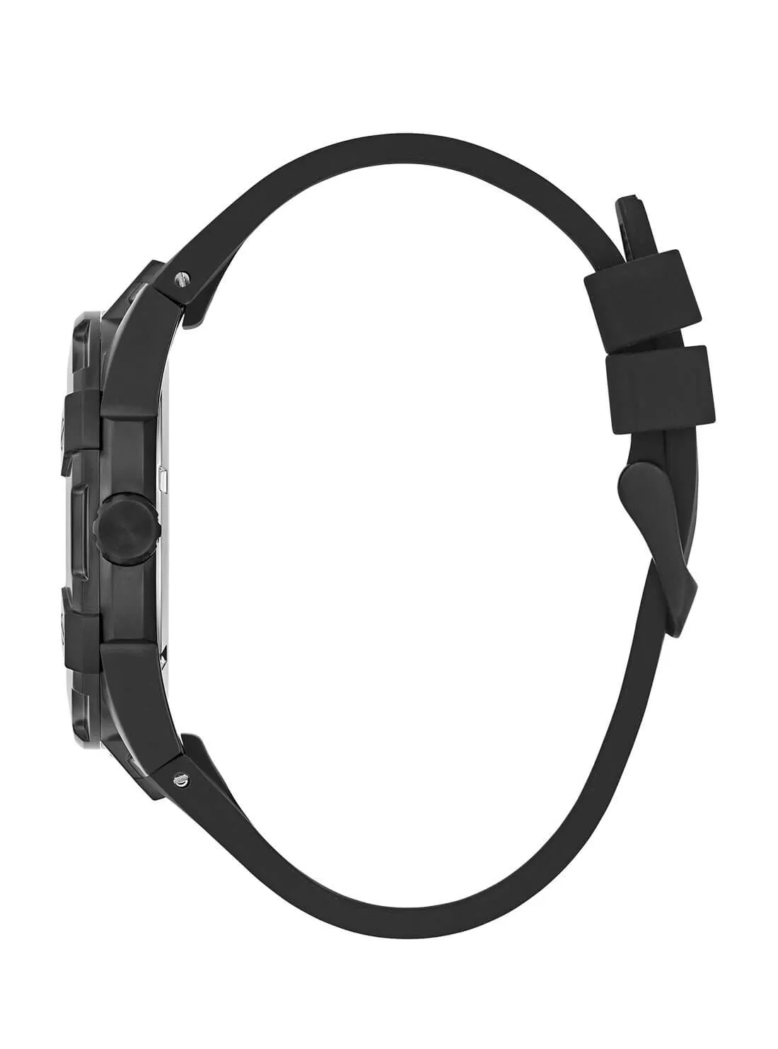 Black Network Silicone Watch Guess