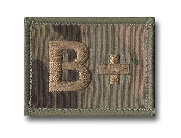 BLOOD GROUP PATCH/BADGE Silvermans
