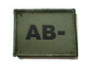 BLOOD GROUP PATCH/BADGE Silvermans