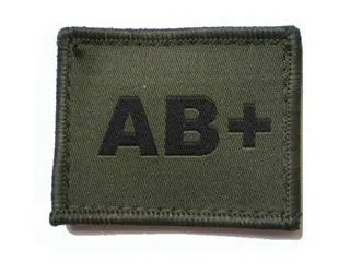 BLOOD GROUP PATCH/BADGE Silvermans