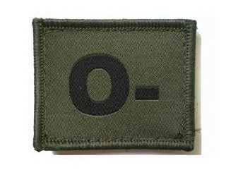 BLOOD GROUP PATCH/BADGE Silvermans