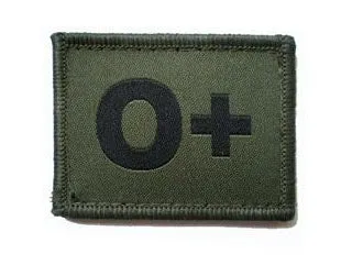 BLOOD GROUP PATCH/BADGE Silvermans