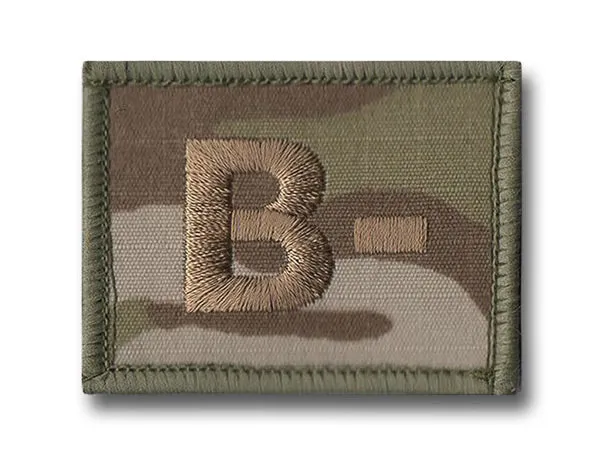BLOOD GROUP PATCH/BADGE Silvermans