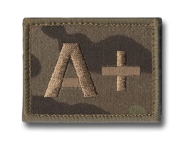 BLOOD GROUP PATCH/BADGE Silvermans