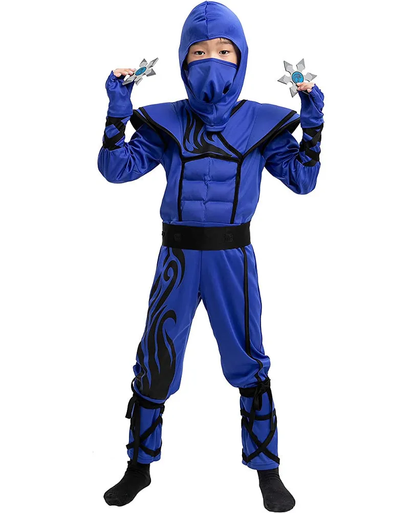 Blue Muscle Ninja Toddler and Kids Costume