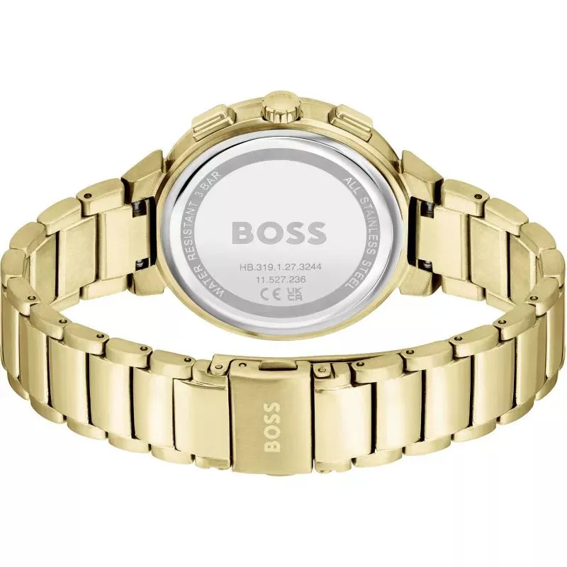 Boss Watches Ladies Gold Plated Crystal Set Watch 1502679
