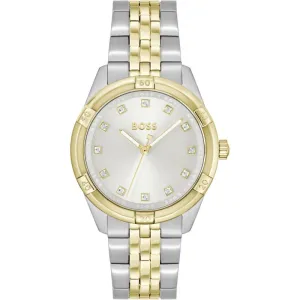 Boss Watches Ladies Two Tone Crystal Set Watch 1502700