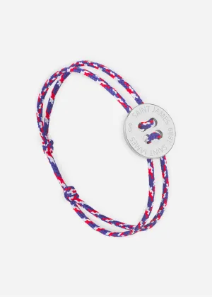Bracelet lien Bouton - SAINT JAMES x Le Vent  la franaise (ARGENT/TRICOLORE)