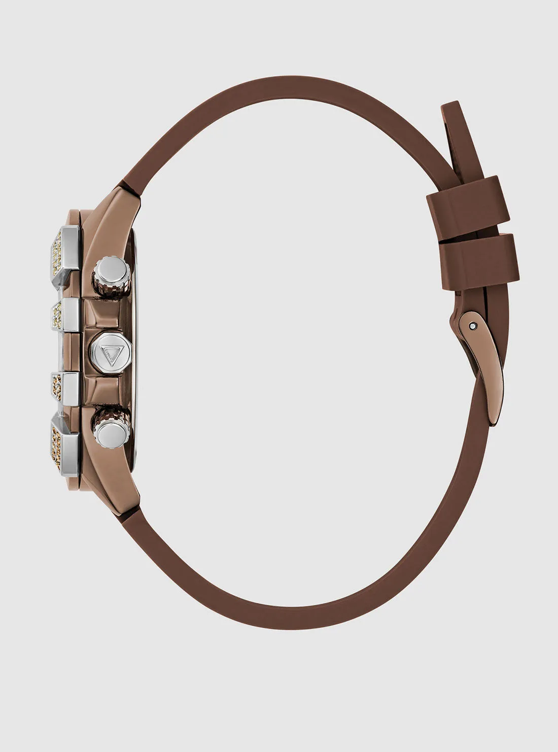 Brown Iconic 40th Silicone Watch Guess