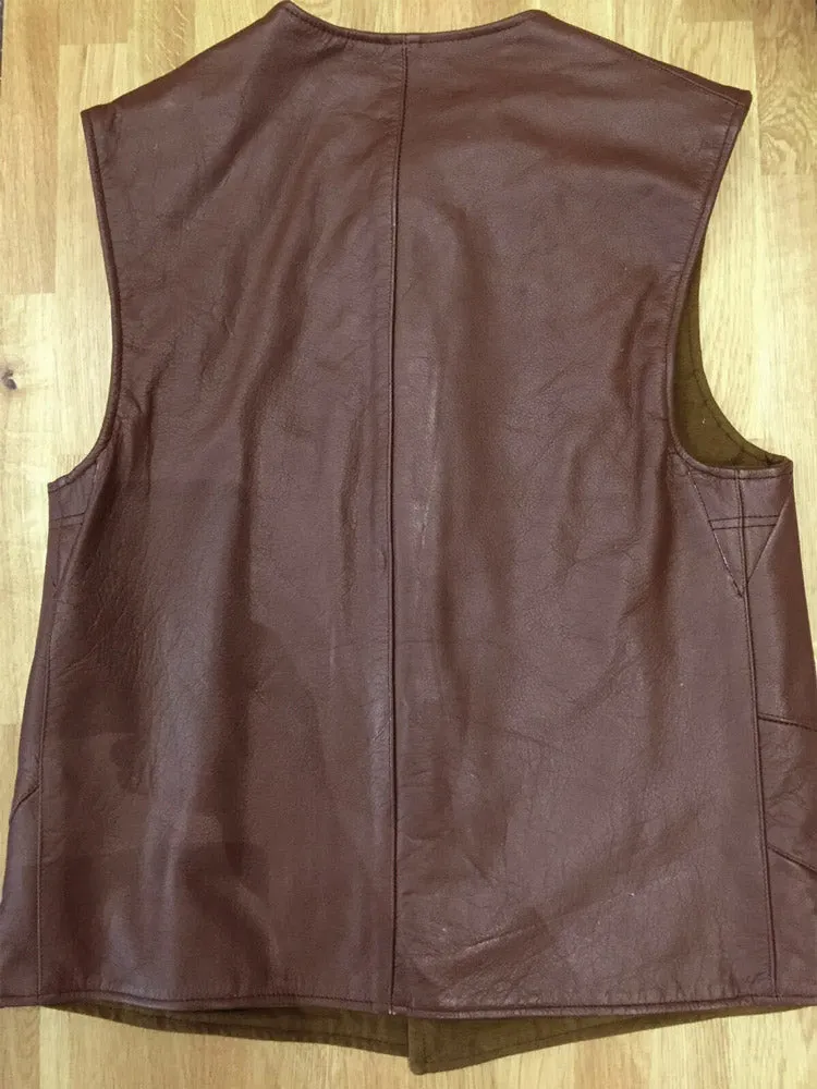 BROWN WWII COPY LEATHER JERKIN Silvermans