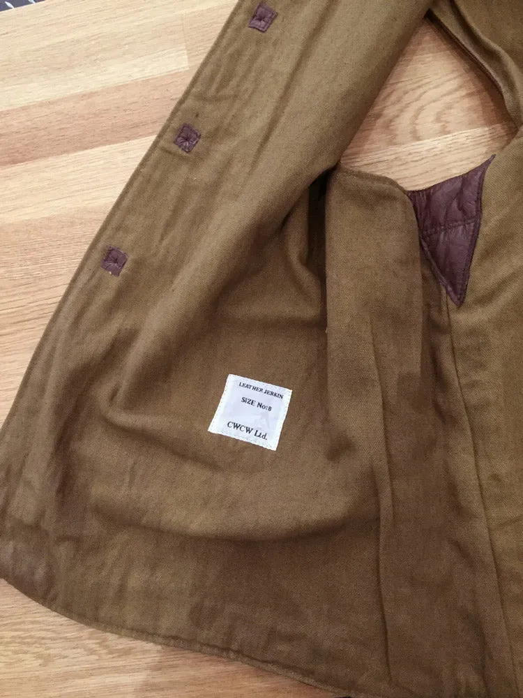 BROWN WWII COPY LEATHER JERKIN Silvermans