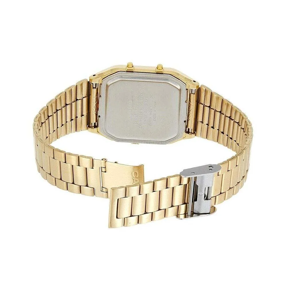 Casio Retro Collection Analogue Digital Gold Plated Watch AQ-230GA-9DMQYES