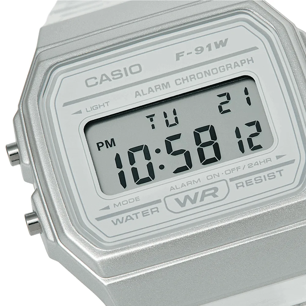 Casio Retro Collection Digital Clear Watch F-91WS-7EF