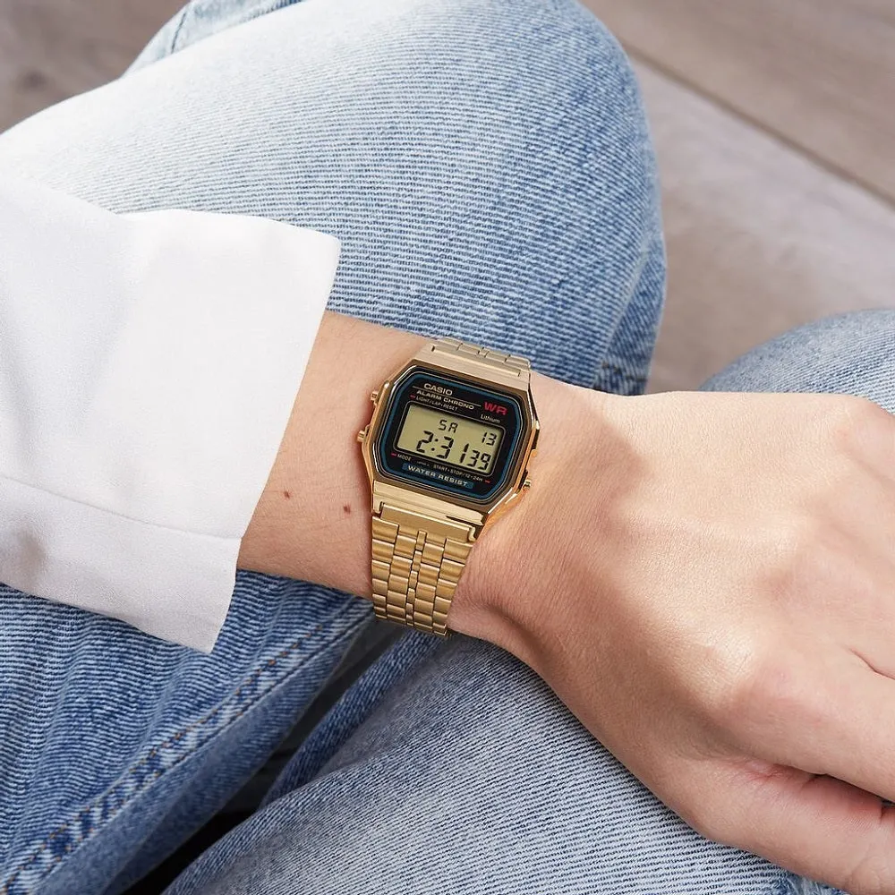 Casio Retro Collection Gold Plated Digital Watch A159WGEA-1EF