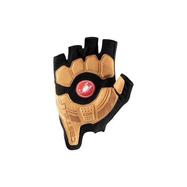 Castelli Rosso Corsa Pro V Mens Cycling Gloves (Black/Tan)
