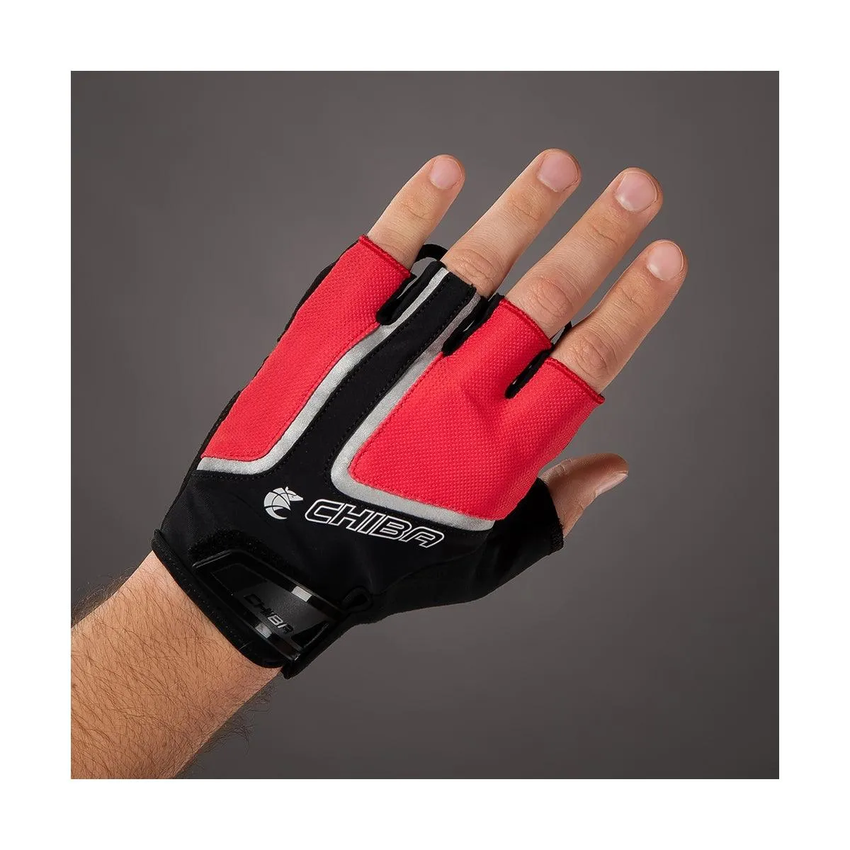 Chiba Gel Air Reflex Mens Cycling Gloves (Red)