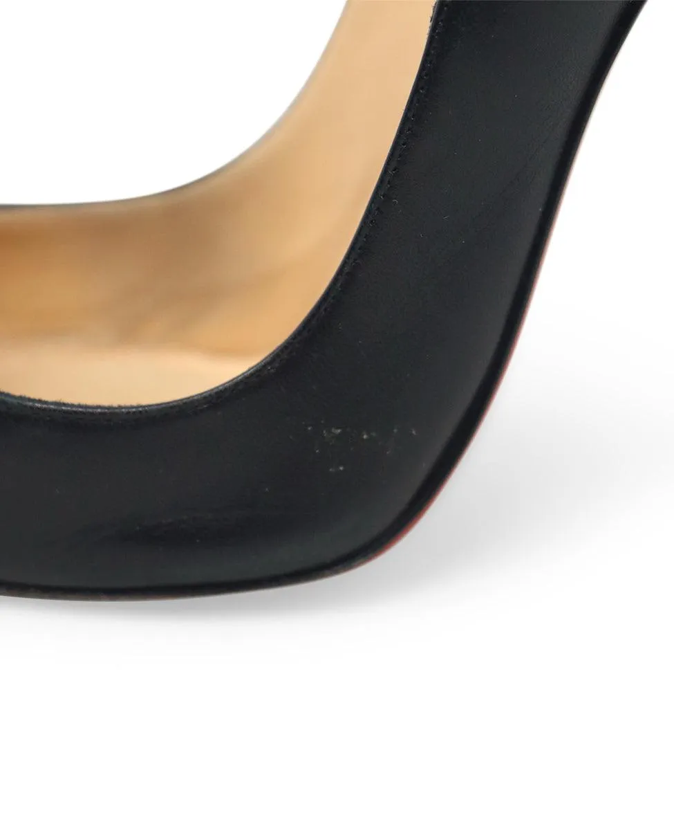 Christian Louboutin Black Leather Heels sz 6