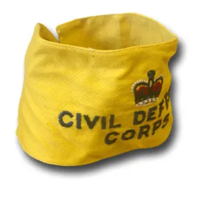 CIVIL DEFENCE CORPS ARMBAND QC Silvermans