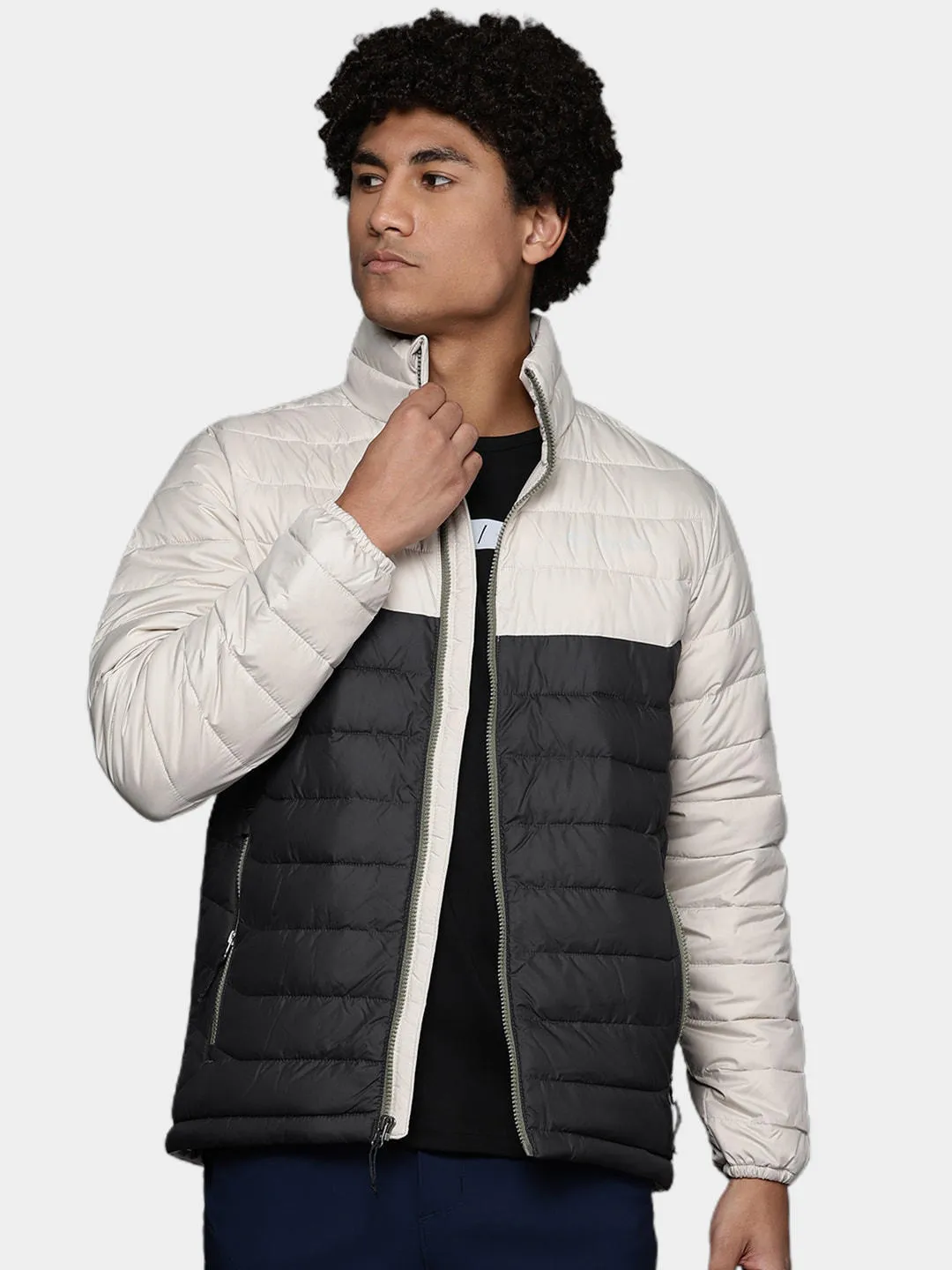 Columbia Men Beige Omni-Heat Reflective Powder Lite Jacket